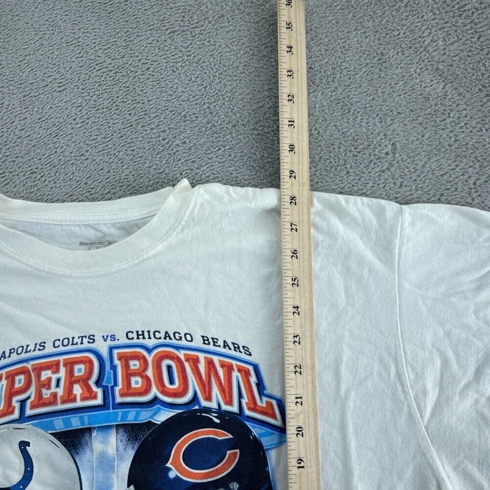 Vintage Reebok Super Bowl XLI Indianapolis Vs Chicago Bears White Size XL 5821 - Picture 5 of 8
